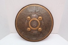 Antique Indo Persian Dhal Shield Brass Armor Kulah Khud Vintage picture