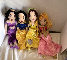 Disney Princess Plush Doll Lot of 4 Jasmine Snow White Belle Aurora picture