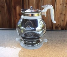 Silex Vintage Vacuum Pyrex Glass Double Bubble Percolator Coffee Maker READ picture