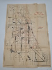 CHICAGO THRASHER, Frederic M. (1892-1962). Chicago's Gangland Map Rare picture
