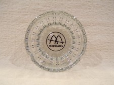 Vintage McDonald's Restaurants Fast Food Advertising Glass Ashtray Hamburgers picture