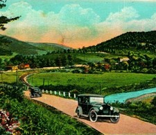 Antique Cars Greetings From Howells New York NY 1920s Vtg Postcard picture