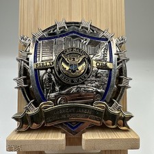 US CBP Field Operations Blue Wave Challenge Coin Cutout Tactical Rifles K9 picture