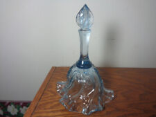 Fenton Light Blue Glass Bell - Paisley Swirl, Ruffled Rim, USA No Dinger picture