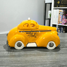 RARE VINTAGE Glenn Appleman Yellow Cab Cookie Jar - Signed 1979 picture