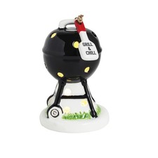 Mud Pie Black Ceramic Grill LED Sitter picture