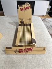 3X Raw Classic 30 Cm (12 Inch) Size Rolling Papers Three Packs 20 Sheets/ Pack. picture