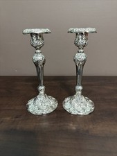 Vintage Godinger  9 inch Silver Plated Candle Holders  picture