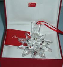 Baccarat Clear Crystal Christmas Noel Star Ornament 2013 #2804657 New in Box picture