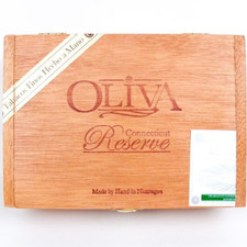 Oliva Petit Corona Connecticut Reserve Empty Wood Cig Box 6.75