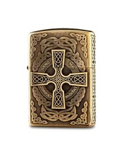 Zippo Armor Brass Celtic Cross Tree of Life Engraved Lighter Knotwork picture