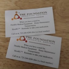 2 REFRIGERATOR MAGNETS THE FOUNDATION ASSITING SENIORS HENDERSON /CLARK NEVADA picture