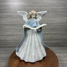 Authentic VTG Lladró Christmas Tree Topper Blue Porcelain #5962 PRISTINE Glossy picture