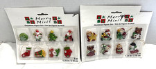 Lot (2) NOS Packages Merry Minis Christmas Tree Ornaments Traditional Miniatures picture