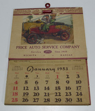 VTG 1953 Price Ford Wichita Kansas Dealership Kitchen Calendar Wall Recipe Bake picture