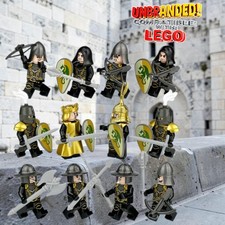 12 Figure Lot Medieval Castle Knight Minifigures Dragon Shield Sword Toy Knights picture