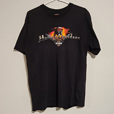 2005 Harley-Davidson Bahamas Nassau Dealer Graphic Black T-Shirt, Size L picture