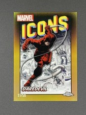 2024 Topps Chrome Marvel Comics Vault Daredevil Gold Icons Refractor /50 Doom picture