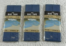 NOS 3 Pkgs VTG 1986 Wrights Poly/Cotton Wide Bias Tape STONE BL. 584 117 202 picture