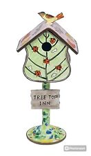 2001 Kelvin Chen Tree Top Inn Enamel Bird House Trinket Box #574 Lady Bugs READ picture