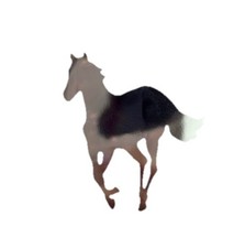 New Deftones White Pony Silver Foil Permanent Decal Sticker Vinyl Handmade 3.5” picture