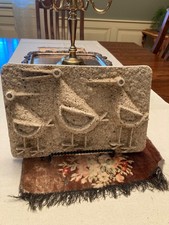 Rare Mid Century Artist Barbara Field 3 Bird Sandcast Wall Hanging/Shelf Decor picture