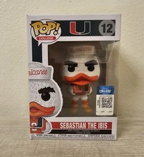 Funko Pop College Mascots Miami Hurricanes Sebastian The Ibis #12 NCAA Figure picture
