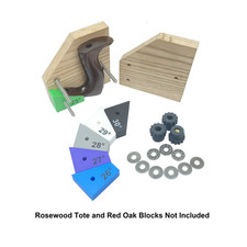 Stanley Plane Tote Drilling Jig Angle Blocks w/Knobs, Screws and Thrust Bearings picture
