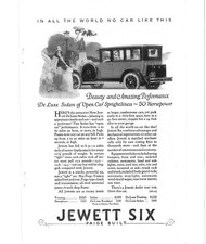 Jewett Six De Luxe Sedan Car Sprightliness 50 Horsepower Vintage  1924 Print Ad picture