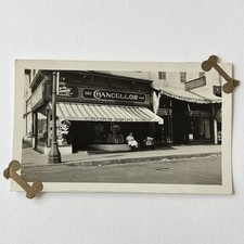 Vintage Snapshot Photograph Crown Drug Store Street View Chancellor Denver CO picture