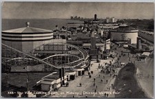 Chicago Illinois World's Fair Midway Sky View Roller Coaster Gerson Postcard picture