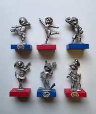 Vintage 1970s 1980s Italian Peltro Pewter Miniature Figurines Children Sports picture