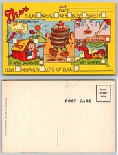 Humorous Fill-in-the-Blank Comic Postcard Asheville NC Mid-Century picture