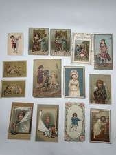 Victorian Embossed Ephemera Lot Children Die Cut Collage Antique Trade Cards picture