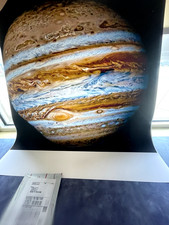 StAr TrEk prop Planet Jupiter Poly Print And Moon 3 Foot X3 Foot picture