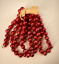 Vintage red mercury beads 63” 5/8 picture