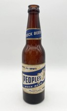 Vintage 50s Peoples Bock Beer Bottle Oshkosh WI Peoples Brewing Co Wisconsin picture