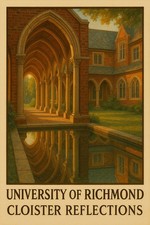 Beautiful University of Richmond Cloister Reflections Poster 🌿🗞️ - 24x36” picture
