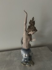 Lladró Porcelain Figurine Mermaid On A Wave Retired Price Rare picture