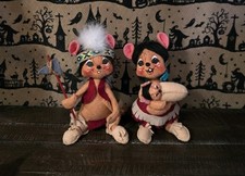 1998 Annalee Indigenous  Native American Mouse Couple Holiday Thanks Giving picture