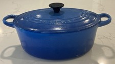 Le Creuset 3.5 Qt Oval Dutch Oven #25 COBALT Never Cooked In picture
