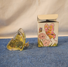 Vintage Avon Butterfly Iridescent Glass Topaze Cologne Rare w/Box-NOS picture