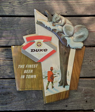 VTG/Orig. 1960s DUKE Beer Hunter Squirrel 3D Plastic Sign Duquesne Pittsburgh PA picture
