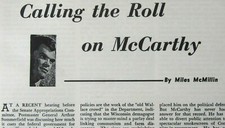 Vintage McCarthyism Red Scare Anti Communist Progressive Roll Call c. 1954 picture