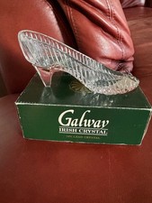 Galway Irish Crystal Glass Slipper Shoe New in Box picture