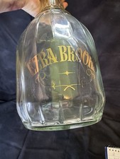 Ezra Brooks Vintage Whiskey Decanter Great Condition Glass Antique Bottle picture