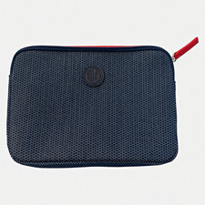 Air France Wash/Amenity Bag Blue Zip Pouch Red Interior w/ Air France Label picture
