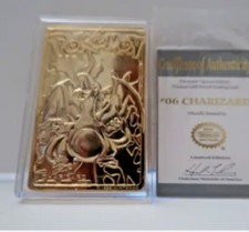 Pokemon CHARIZARD 23k Gold Plated trading cards Comes with COA NINTENDO  picture