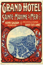 Grand Hôtel Sainte-Maxime Poster - France 🇫🇷 1920s - 24x36” 200gsm Premium picture