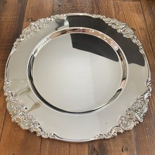 Godinger Silver-Plated Baroque Style Decorative Charger Plate picture